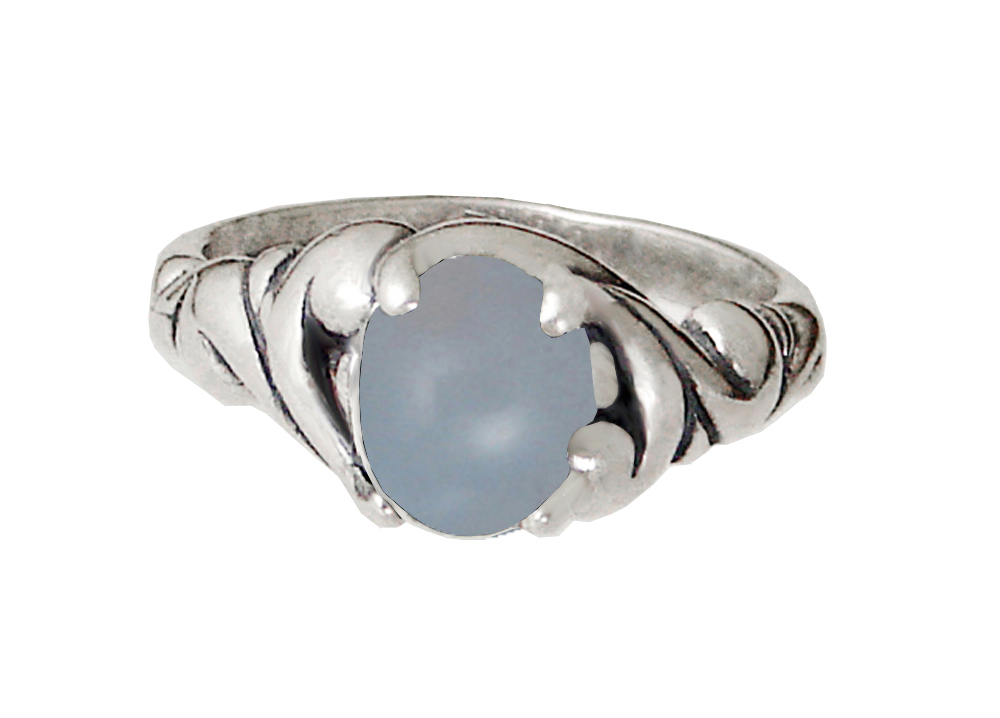 Sterling Silver Gemstone Ring With Chalcedony Size 5